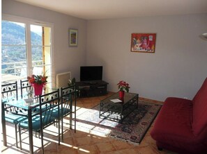 Fernseher, DVD-Player, Bücher