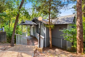 Exterior - Comfortable home steps from lake with fireplace & covered deck (Osage Beach)