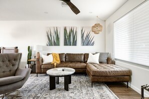 Smart TV, video games, DVD player, foosball