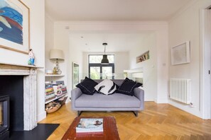 Fireplace - Architect designed Georgian modern townhouse (London)