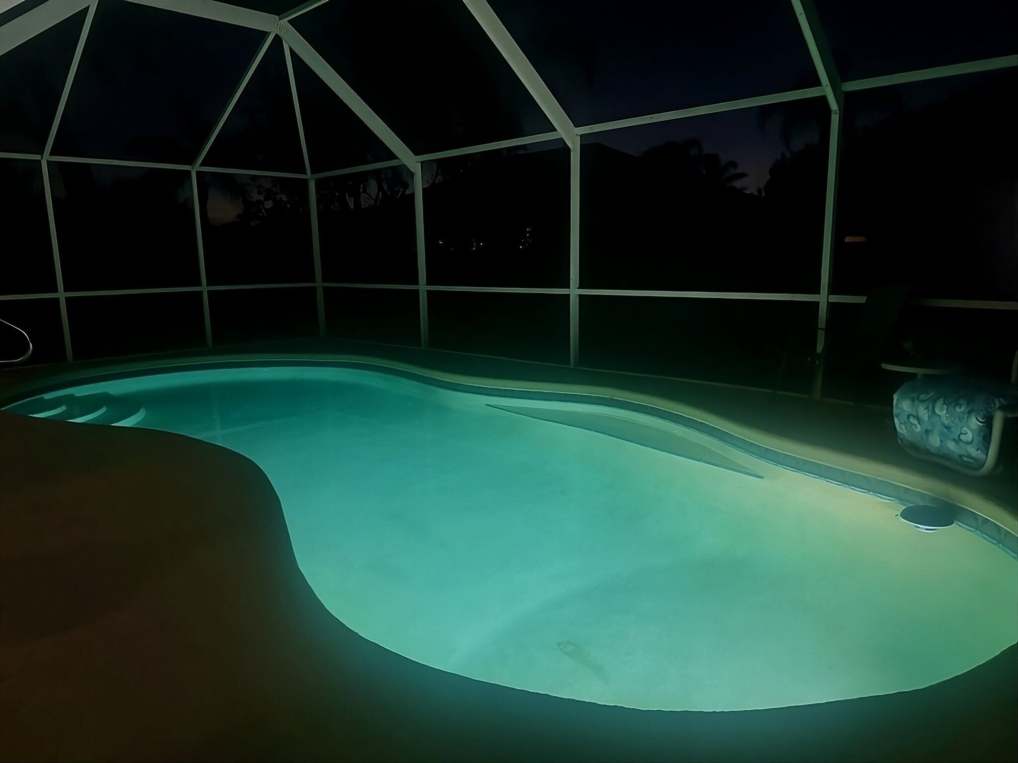 Piscine extérieure, piscine chauffée