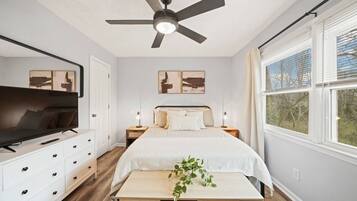 Desk, iron/ironing board, travel crib, free WiFi