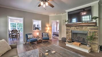 TV connectée, cheminée