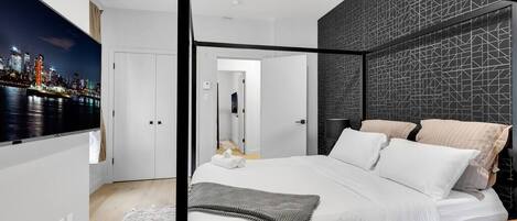 2 bedrooms, iron/ironing board, WiFi, bed sheets