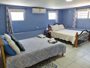 2 bedrooms, desk, iron/ironing board, travel cot