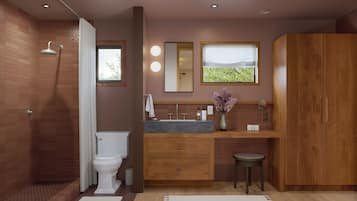 Ducha y bañera combinadas y artículos de higiene personal de diseño