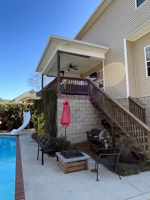 Terrace/patio - Salt Water Private Pool, Masters Rental, <20mins from the course and AGS airport (North Augusta)