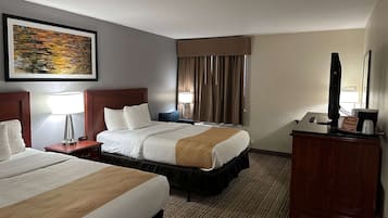 Room, 2 Queen Beds, Non Smoking | Desk, blackout drapes, iron/ironing board, free WiFi