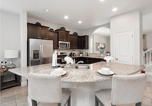 Villa, 5 Bedrooms | Private kitchen | Fridge, oven, coffee/tea maker, toaster