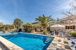Pool - Characterful Country House, A/C, Private Pool, Hot Tub, Summer Kitchen, Superb Views, near Pollenca! (Pollença)