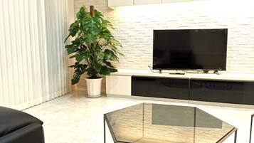 19-inch flat-screen TV with digital channels, TV