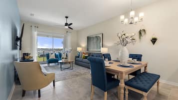 Kondominium, 2 kamar tidur | Tempat makan