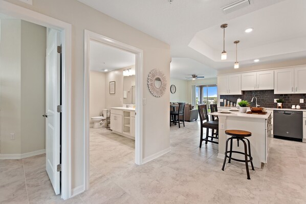 Condo, 3 Bedrooms | Private kitchen | Fridge, oven, coffee/tea maker, toaster - Triple Header @ Storey Lake By Shine Villas 3 Bedroom Apts (Kissimmee)