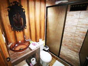 Dusche, Handtücher, Seife, Toilettenpapier