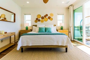 4 bedrooms, desk, iron/ironing board, travel crib