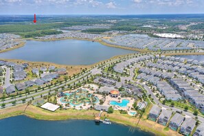 Townhome, 4 Bedrooms | Aerial view - Barefoot Breeze - Storey Lake By Shine Villas #833 4 Bedroom Townhouse (Kissimmee)