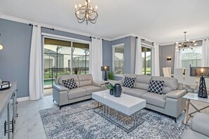 Villa, 6 Bedrooms | Living area - Fantasia @ Storey Lake By Shine Villas â #408 6 Bedroom Villa (Kissimmee)