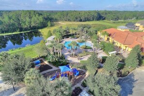 Villa, 5 Bedrooms | Aerial view - Serenity Now By Shine Villas At Watersong #416 5 Bedroom Villa (Davenport)