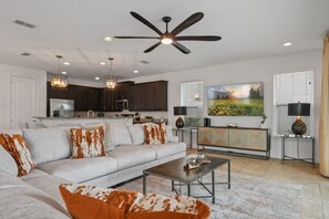 Villa, 6 Bedrooms | Living area | Smart TV - Wellerden At Reunion Resort 6 Bedroom Villa (Kissimmee)