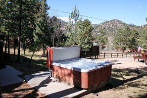 Private spa tub - Mountain Pine Cabin With Personal Hot Tub - Dog-friendly! 3 Bedroom Cabin - #20-NCD0296 (Estes Park)