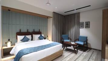 Kamar Double Premium | Seprai katun Mesir, seprai premium, dan bantalan ekstra lembut
