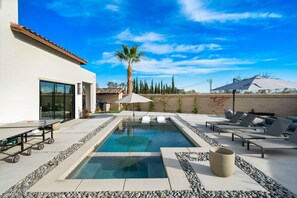 Outdoor pool, a heated pool - New Modern La Quinta Gated Estate (La Quinta)