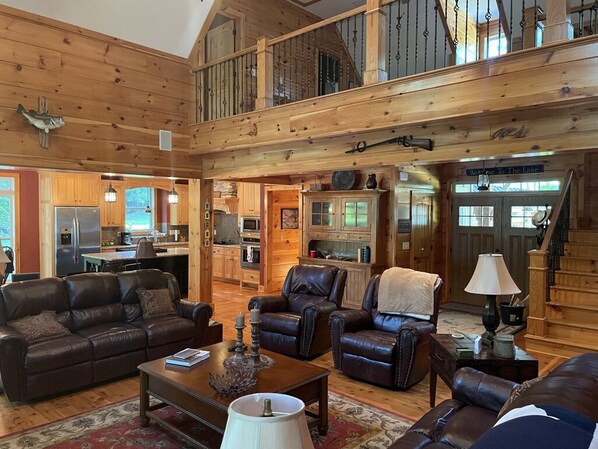 Smart TV, fireplace, table tennis, books