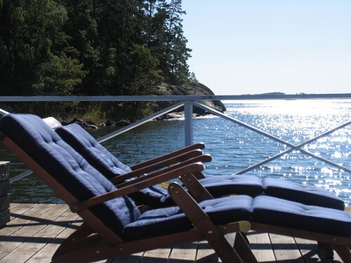 Seaside century house with beautiful sunset and big jetty with sauna 