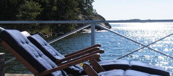 Seaside century house with beautiful sunset and big jetty with sauna 