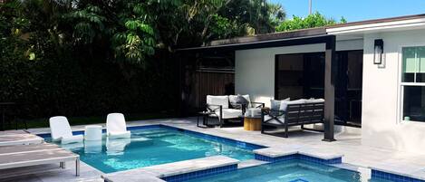 Outdoor pool, a heated pool