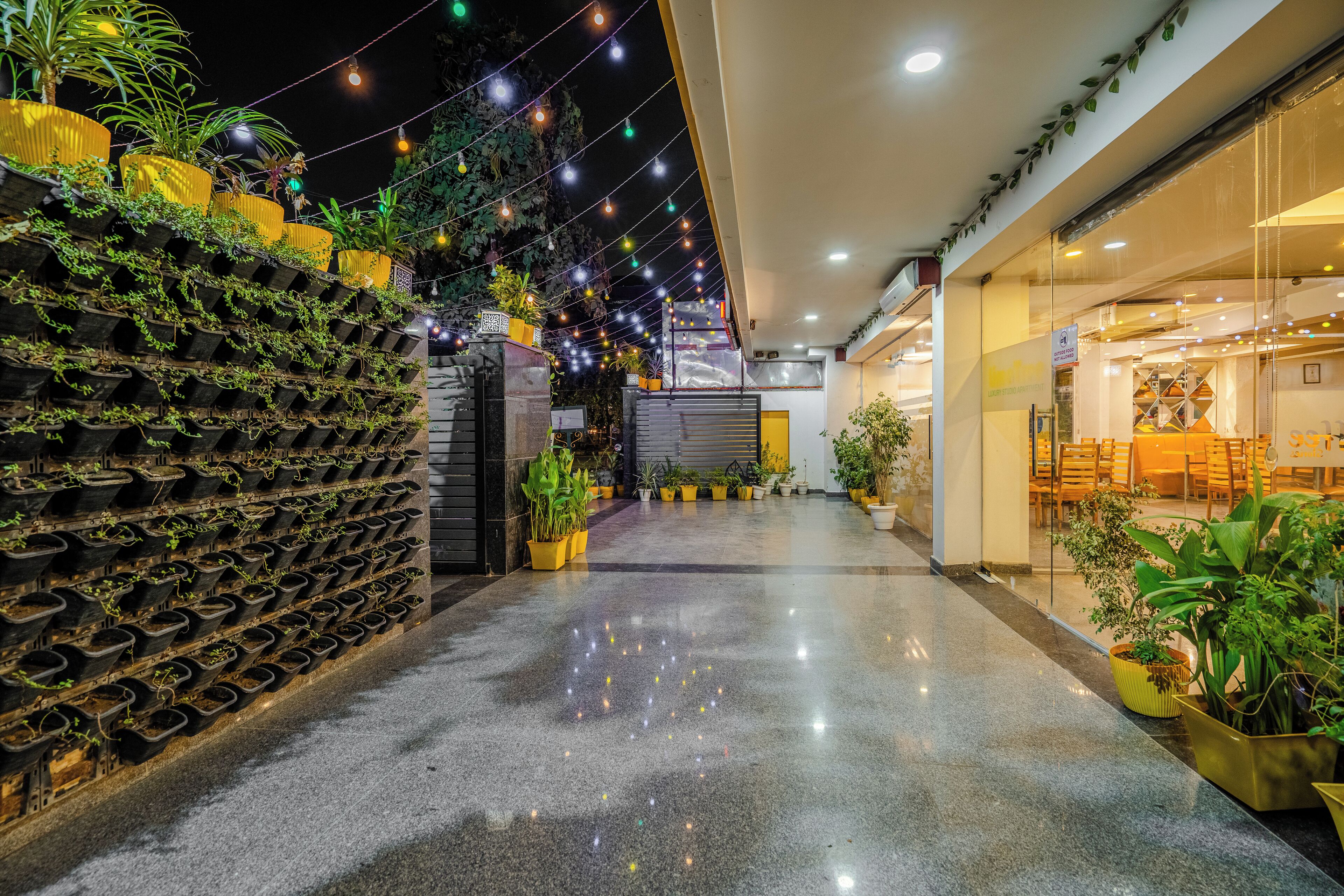 Voorkant van accommodatie