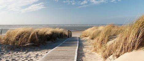 På stranden