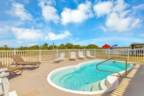 A heated pool