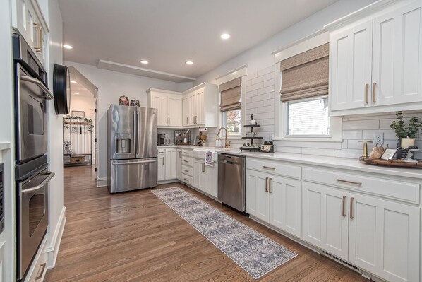 Fridge, microwave, oven, stovetop - 4 bedroom/2.5 bath fully restored 1910 beauty minutes from KU campus & downtown. (Lawrence)