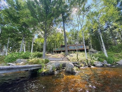 Secluded Katahdin View, Lakefront Bliss & Beach Cove Retreat