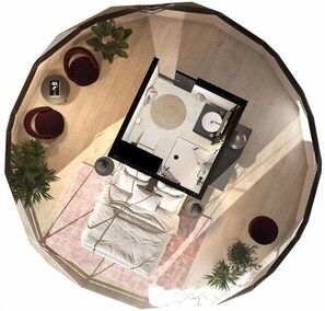 Premier Tent | In-room safe, individually furnished, desk, laptop workspace