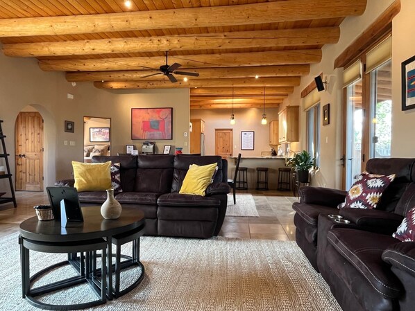 TV, DVD player, stereo