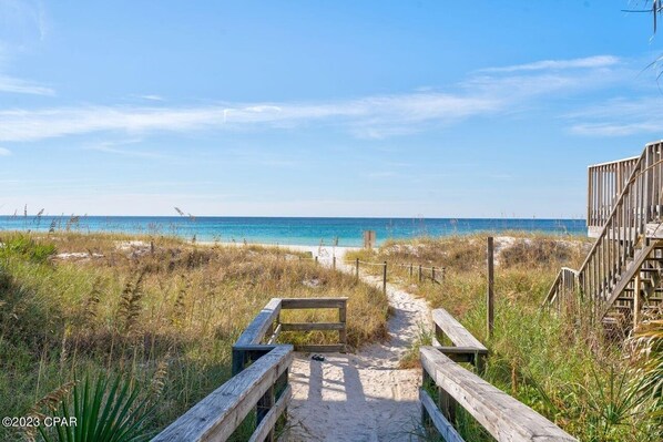 Sun loungers, beach towels