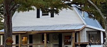 Rustic cabin on 80 acres with access to hiking and ATV trails.