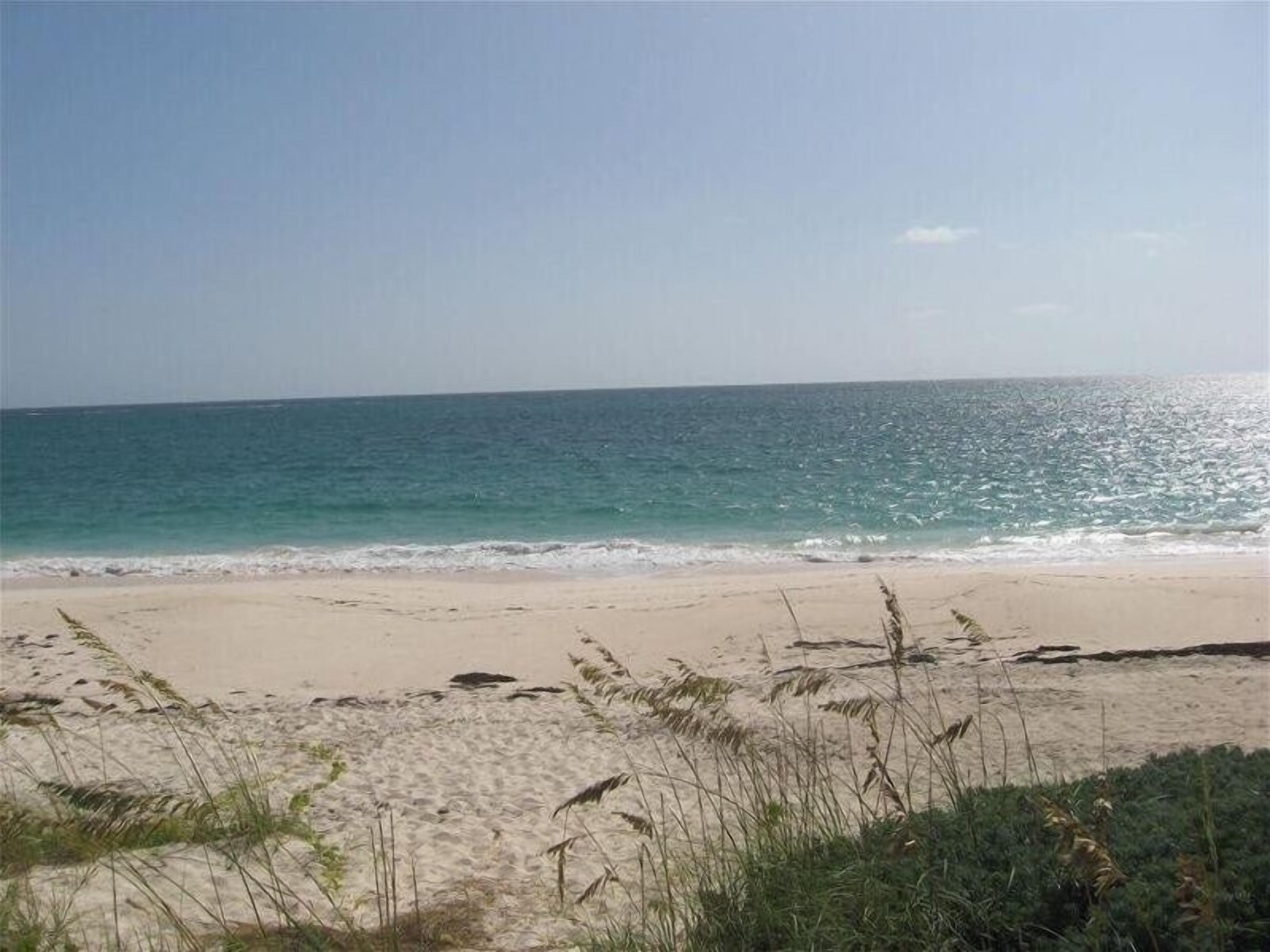 A beach with clear skies and calm waters.