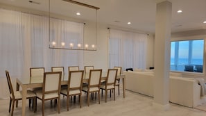 Dining - BEACHFRONT! HOT TUB! ELEVATOR! CUSTOM-BUILT! GATED COMMUNITY! BEACH, STEPS AWAY! (Galveston)