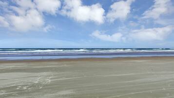 Chaises longues, serviettes de plage