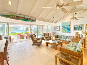 Villa, 5 Bedrooms | Living area | Streaming services
