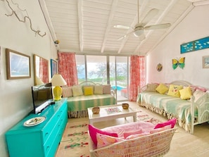 Villa, 5 Bedrooms | Living area | Streaming services