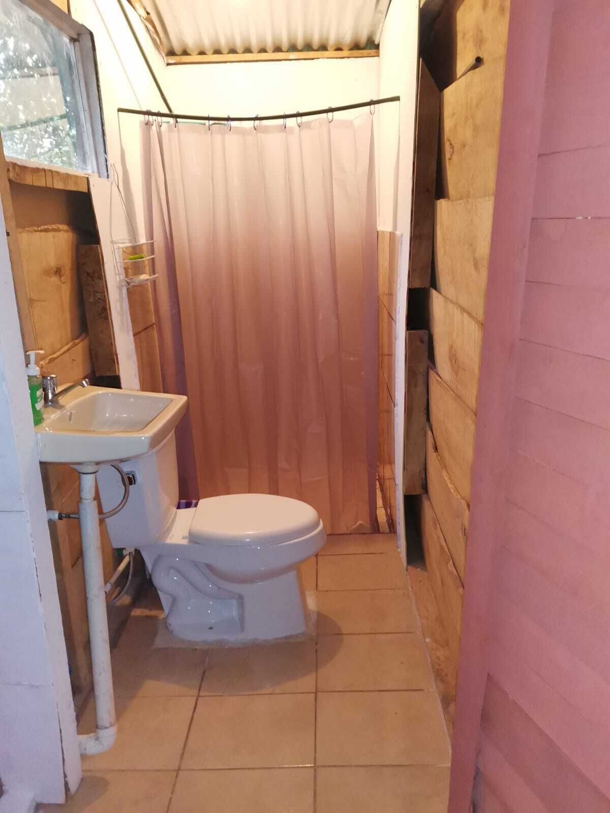 Standard Cabin, 1 Bedroom, Mountain View | Bathroom | Shower, heated floors, towels, soap