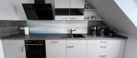 Fridge, oven, stovetop, dishwasher