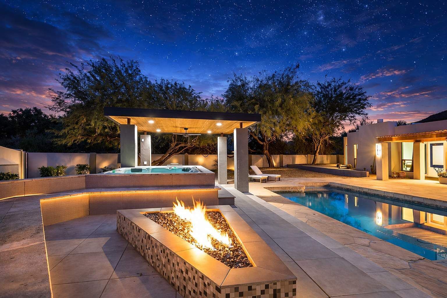 Outdoor pool, a heated pool