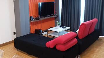 Apartemen Premium, 2 kamar tidur, pemandangan danau (Snoopy Theme 3) | Area keluarga | TV LCD dan konsol video game