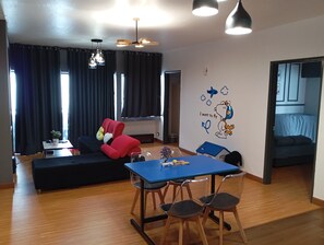 Premium Apartment, 2 Bedrooms, Lake View (Snoopy Theme 3) | Living area | LCD TV, video-game console - CloudView Snoopy Theme, Golden Hills Resort Genting, Genting Highlands (Genting Highlands)