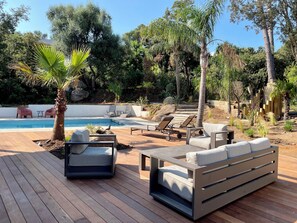 Piscine extérieure, piscine chauffée